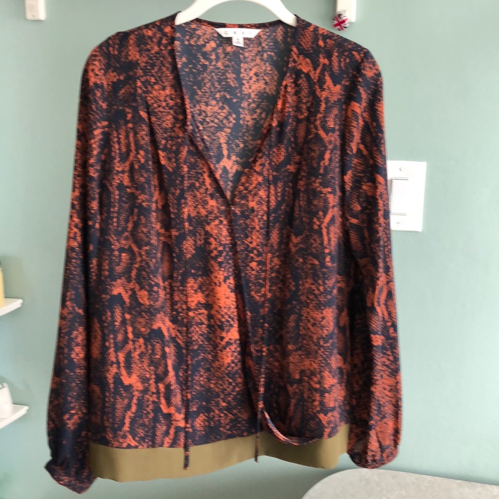 Cabi Border Wrap Blouse, Medium